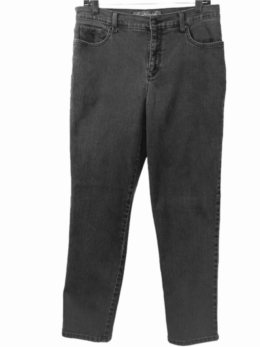Gloria Vanderbilt Gray-Wash High Rise "Amanda" Jeans Size 10